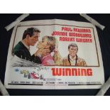 WINNING (1969) - Paul Newman - US Half Sheet Movie Poster - Rolled, previously folded (two