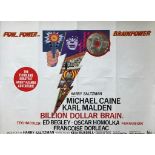 BILLION DOLLAR BRAIN (1967) - 30" x 40" (76 x 101.5 cm) - UK Quad Film Poster - Very Fine plus -