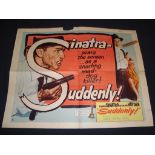 SUDDENLY (1954) - Frank Sinatra - US Half Sheet Sheet Movie Poster - Folded. Poor