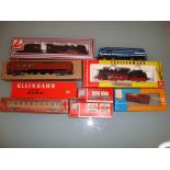 A quantity of HO Gauge locos and rolling stock by Fleischmann, Lima, Jouef, Roco and Kleinbahn as