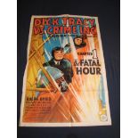 DICK TRACY VS. CRIME INC (1941) (Chapter 1 The Fatal Hour) - US One Sheet Movie Poster - Folded.