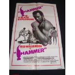 HAMMER (1972) - Fred Williamson - US One Sheet Movie Poster - Folded. Fair