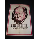 CHURCHILL CHAMPION OF FREEDOM (1965) - UK / International One Sheet Movie Poster - Folded. Fine