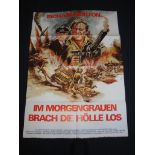 IM MORGENGRAUEN BRACH DIE HOLLE LOS (Raid on Rommel) (1978)- Richard Burton - German One Sheet Movie