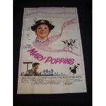 MARY POPPINS (1964) - 60" x 40" Folded. Fine