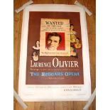 THE BEGGAR'S OPERA (1953) US One Sheet Movie Poster (27" x 41") Starring Laurence Olivier. Linen