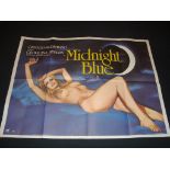 MIDNIGHT BLUE (1979) - UK Quad Film Poster - art by Tom Chantrell -Folded. Fine