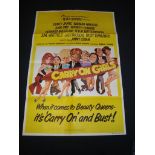 CARRY ON GIRLS (1973) - UK / International One Sheet Movie Poster - Folded. Fine