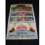 THE 3 WORLDS OF GULLIVER (1960) - US One Sheet Movie Poster - Folded. Fair