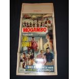 MOGAMBO (1953 - 1960's RR) - Clark Gable - Italian Locandina Movie Poster - Folded. Fair