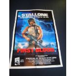 FIRST BLOOD (RAMBO) (1982) - Australian One Sheet Movie Poster - Folded. Good to Fine