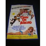 CARRY ON ABROAD (1972) UK/International One Sheet Movie Poster - Folded. Fine
