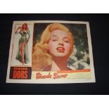 BLONDE SINNER (1956) Diana Dors - US Movie Title Card - Good