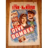 DIVE BOMBER (1941) (Errol Flynn) - US One Sheet Movie Poster (27" x 41") . Folded.