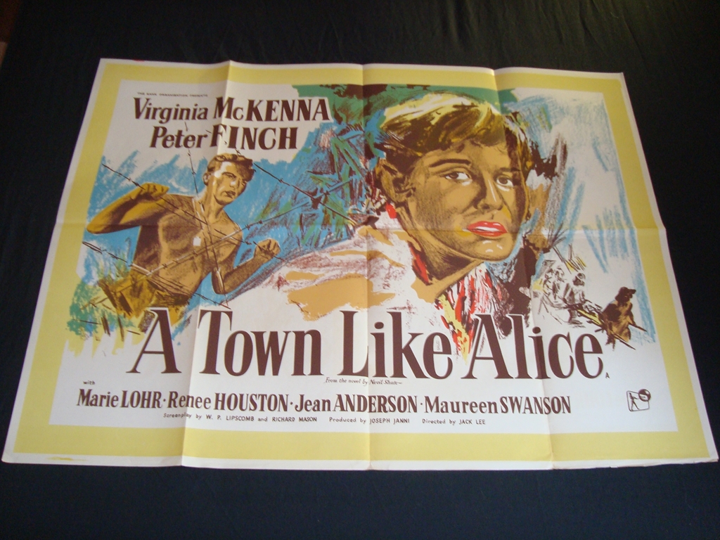A TOWN LIKE ALICE - re-release - UK Quad Film Poster - Folded. Good to Fine