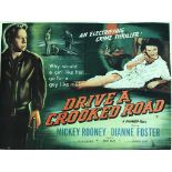DRIVE A CROOKED ROAD (1954) - 30" x 40" (76 x 101.5 cm) - UK Quad Film Poster - Very Fine minus -