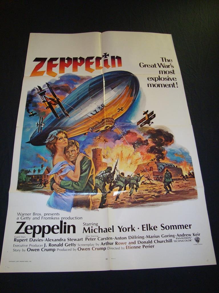 ZEPPELIN (1971) - US One Sheet Movie Poster - Folded. Good