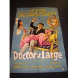 DOCTOR AT LARGE (1953) - Dirk Bogarde - UK One Sheet Film Poster - Folded. Fair