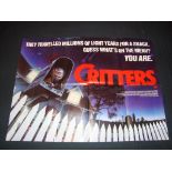 CRITTERS (1986) - UK Quad Film Poster - Folded. Fine