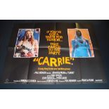 CARRIE (1976) - UK Quad Film Poster - Folded. Fine