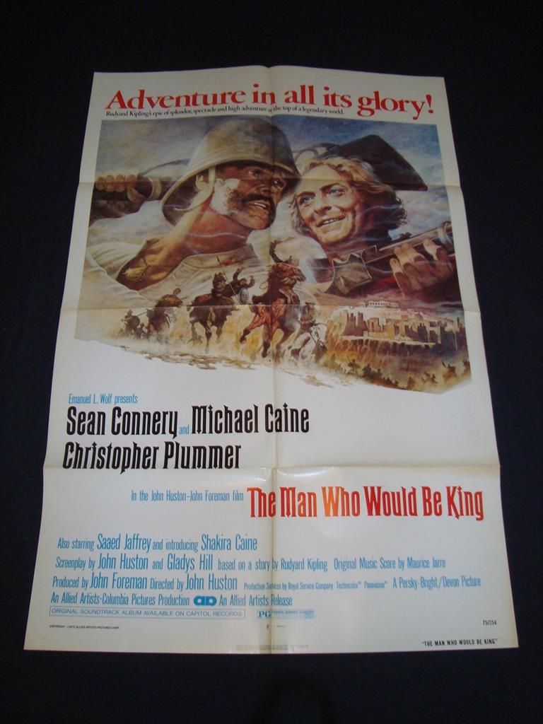 THE MAN WHO WOULD BE KING (1975) Sean Connery, Michael Caine - US One Sheet Movie Poster - Folded.