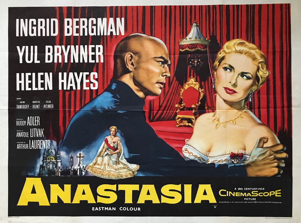 ANASTASIA (1956) - 30" x 40" (76 x 101.5 cm) - UK Quad Film Poster - Very Fine - Folded (as