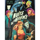 NUIT DE LA VIOLENCE (1966) - 45" x 62" (114.5 x 157.5) - French Grande Movie Poster Affiche -