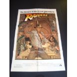 RAIDERS OF THE LOST ARK (1982 re-release) - US One Sheet Movie Poster - Folded. Good to Fine