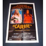 CARRIE (1976) - US One Sheet Movie Poster - Folded. Good