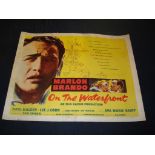 ON THE WATERFRONT (1954) - Marlon Brando - US Half Sheet Movie Poster. (Style B). Rolled. Fair to