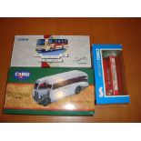 A group of Corgi buses and coaches in 1:50 and 1:64 scales as lotted - Very Good, Good boxes (3)