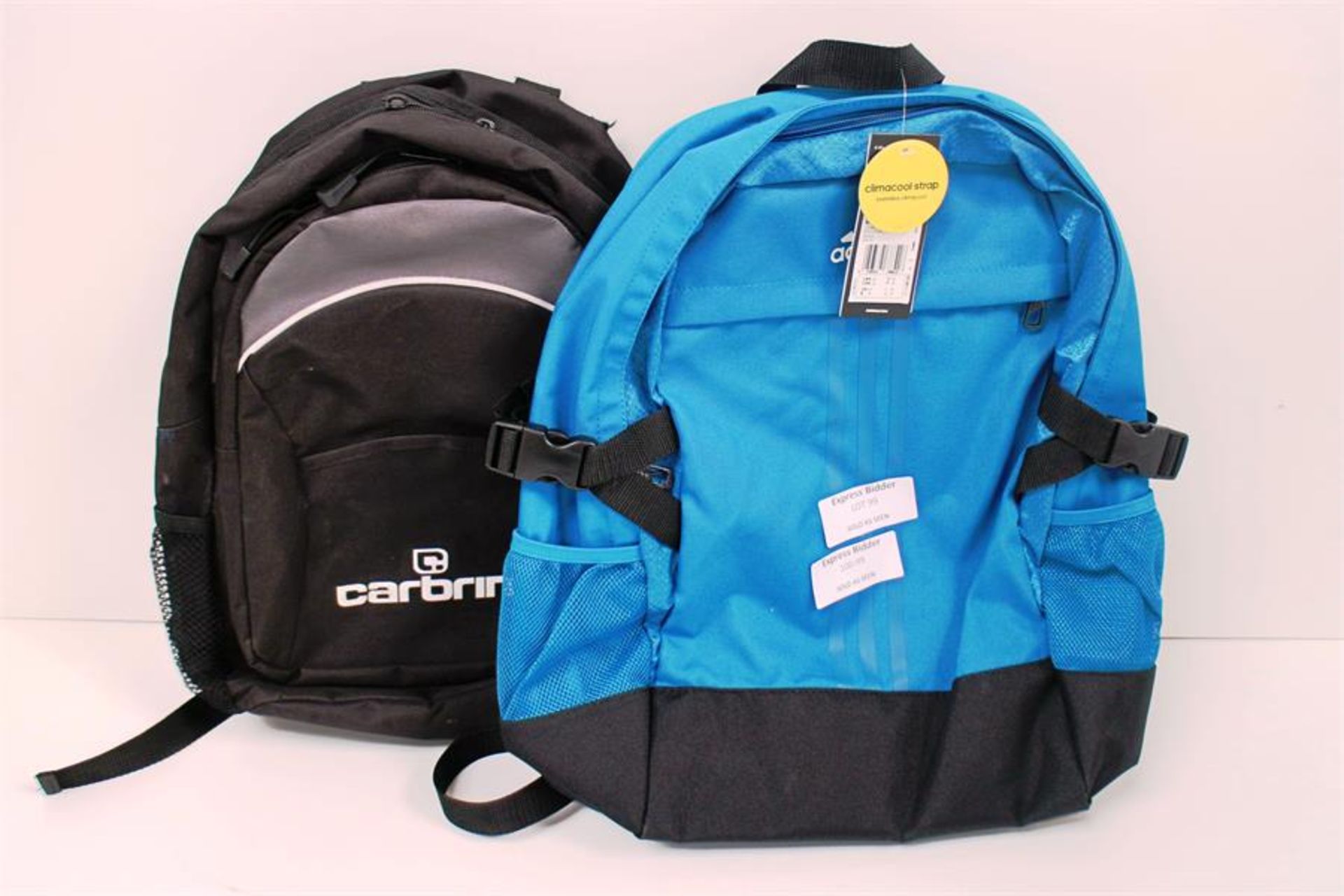 Lot of 2 Items Carbrini Backpack & Adidas Powerplu