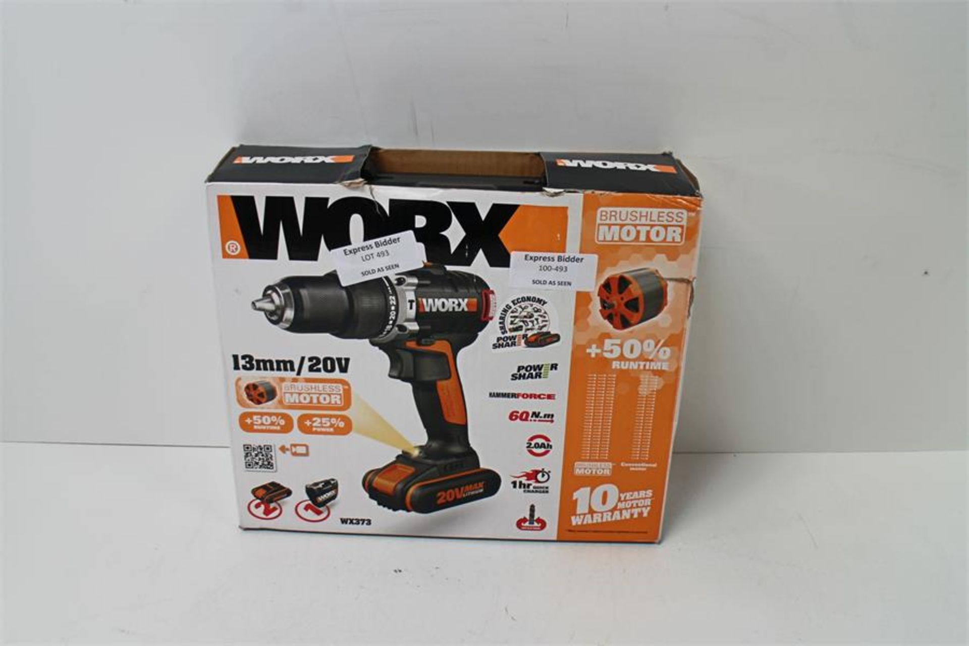 Worxpro 20v 2 Batteries 2ah Bsh/Less Ham Drill RRP 229.99