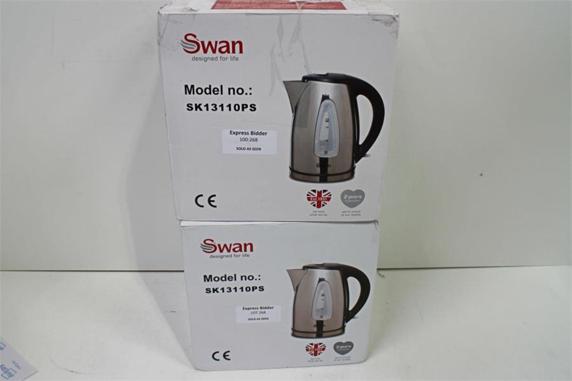 2 X SWAN JUG KETTLE