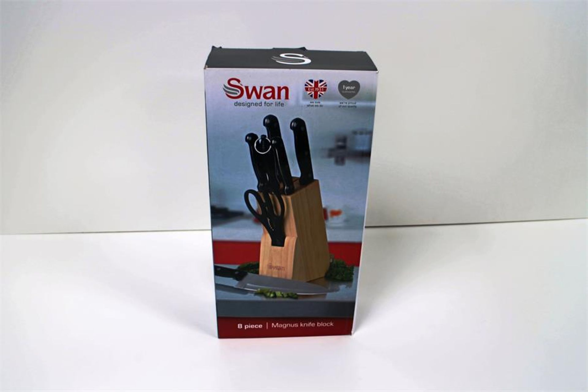 Brand NEW Swan 8 Pieces Knife Block Set