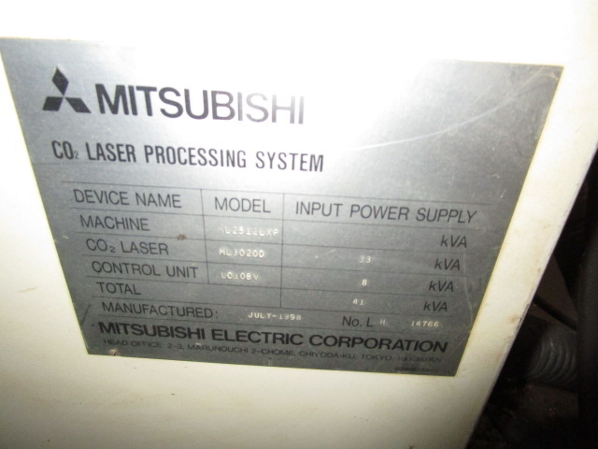 Mitsubishi CO2 Laser Processing System, ML2512LXP 3020D Flying Optic CNC Laser Cutting System, MFG - Image 17 of 32