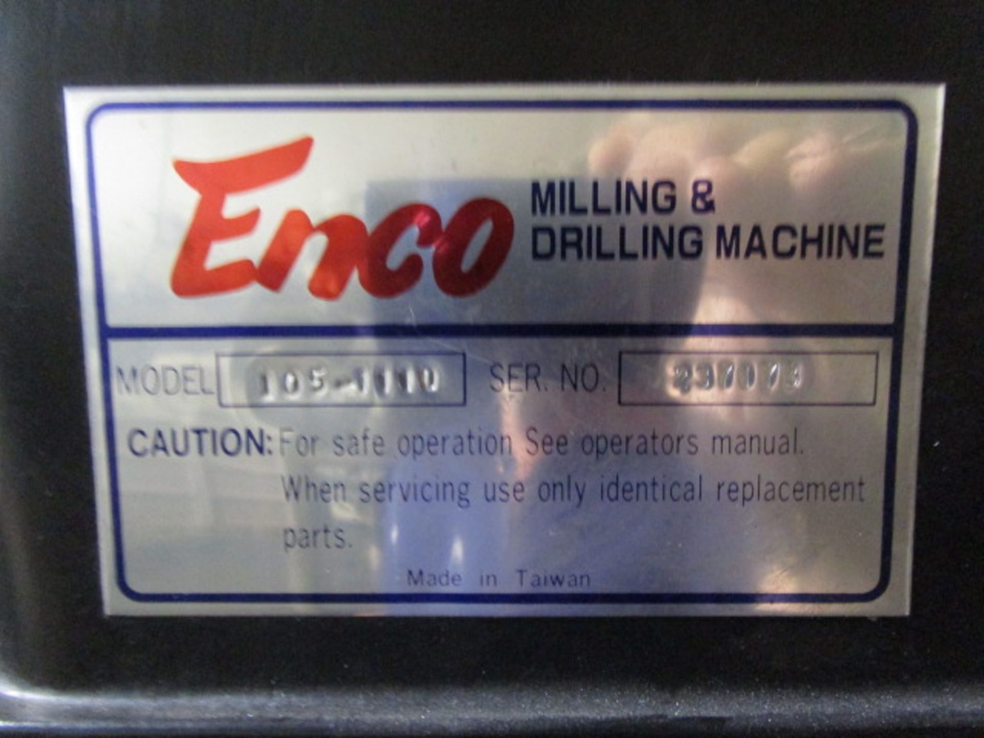 Enco Milling & Drilling Machine, Model 105-1110, Serial Number 237173 - Image 3 of 6