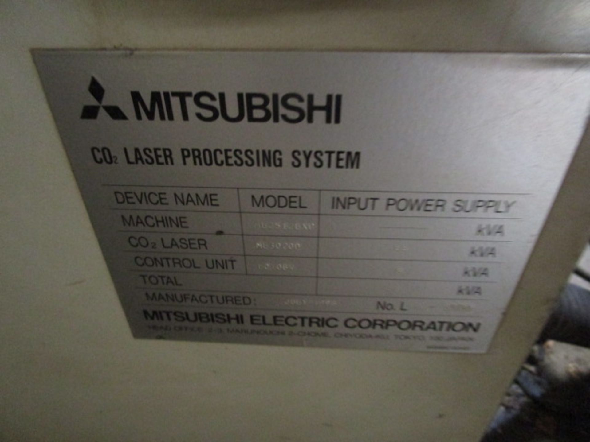 Mitsubishi CO2 Laser Processing System, ML2512LXP 3020D Flying Optic CNC Laser Cutting System, MFG - Image 18 of 32