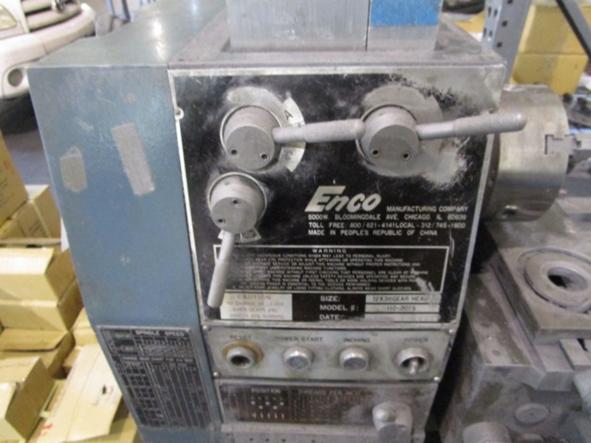 Shaoxing Machine Tool Works 12 x 36 Gear Head, Model 110-2075 - Image 3 of 9