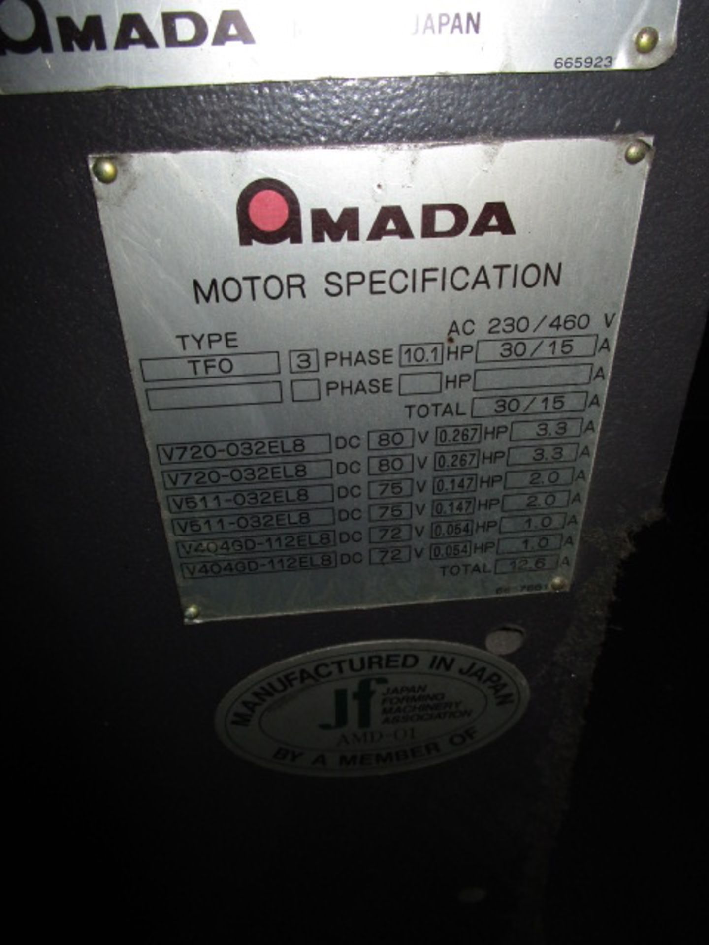 Amada FBD-8025NT Press Brake Machine, Model FBD-8025NT, Serial Number 80250388 - Image 14 of 22