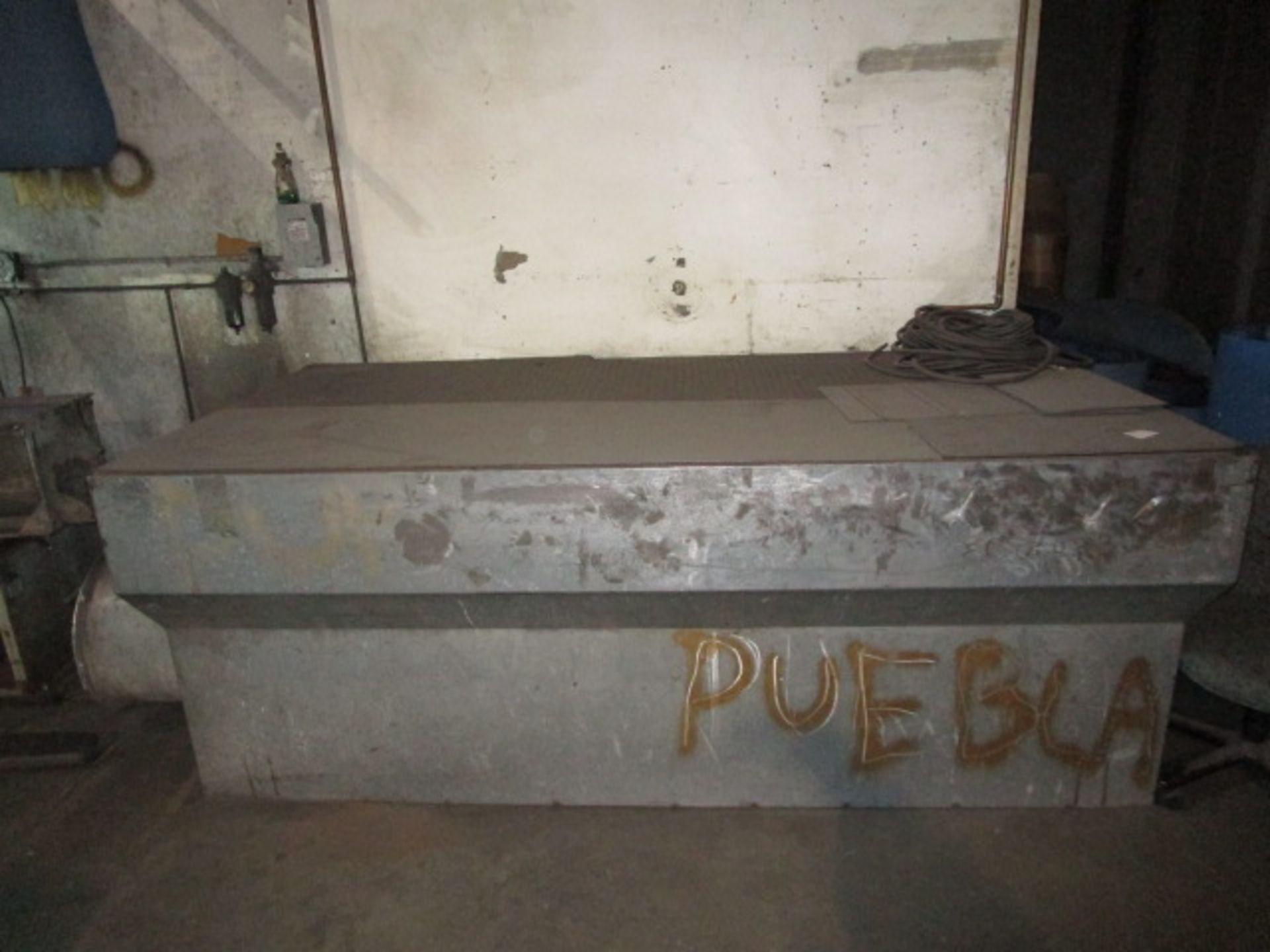 Scribing Table 47" x 8', with Dayton 18" Diameter Belt Drive Tubeaxial Fan, Dayton Motor 1/2 hr,