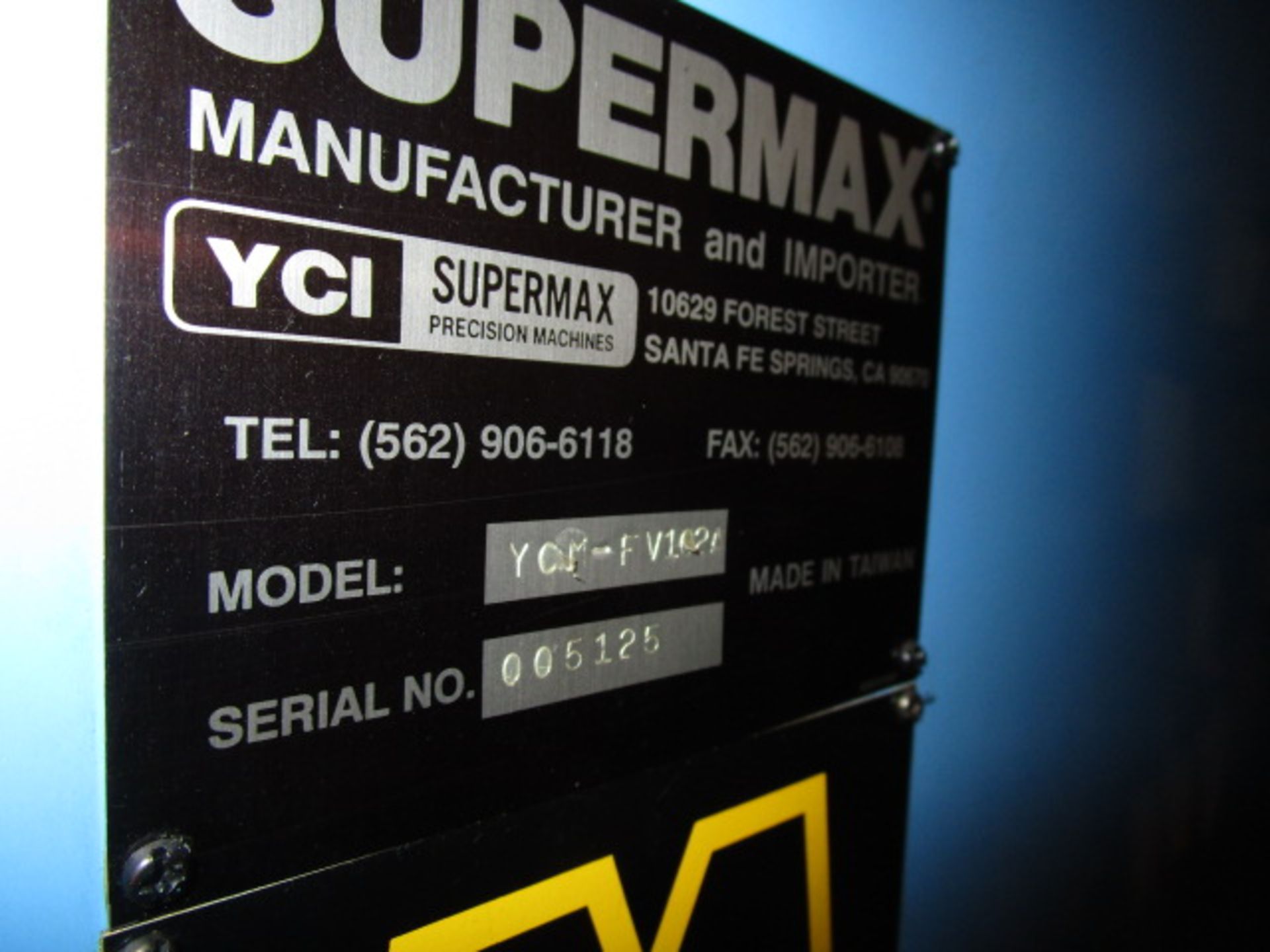 SuperMax FV102A CNC Vertical Machining, Type YCM - FV102A - Image 6 of 12