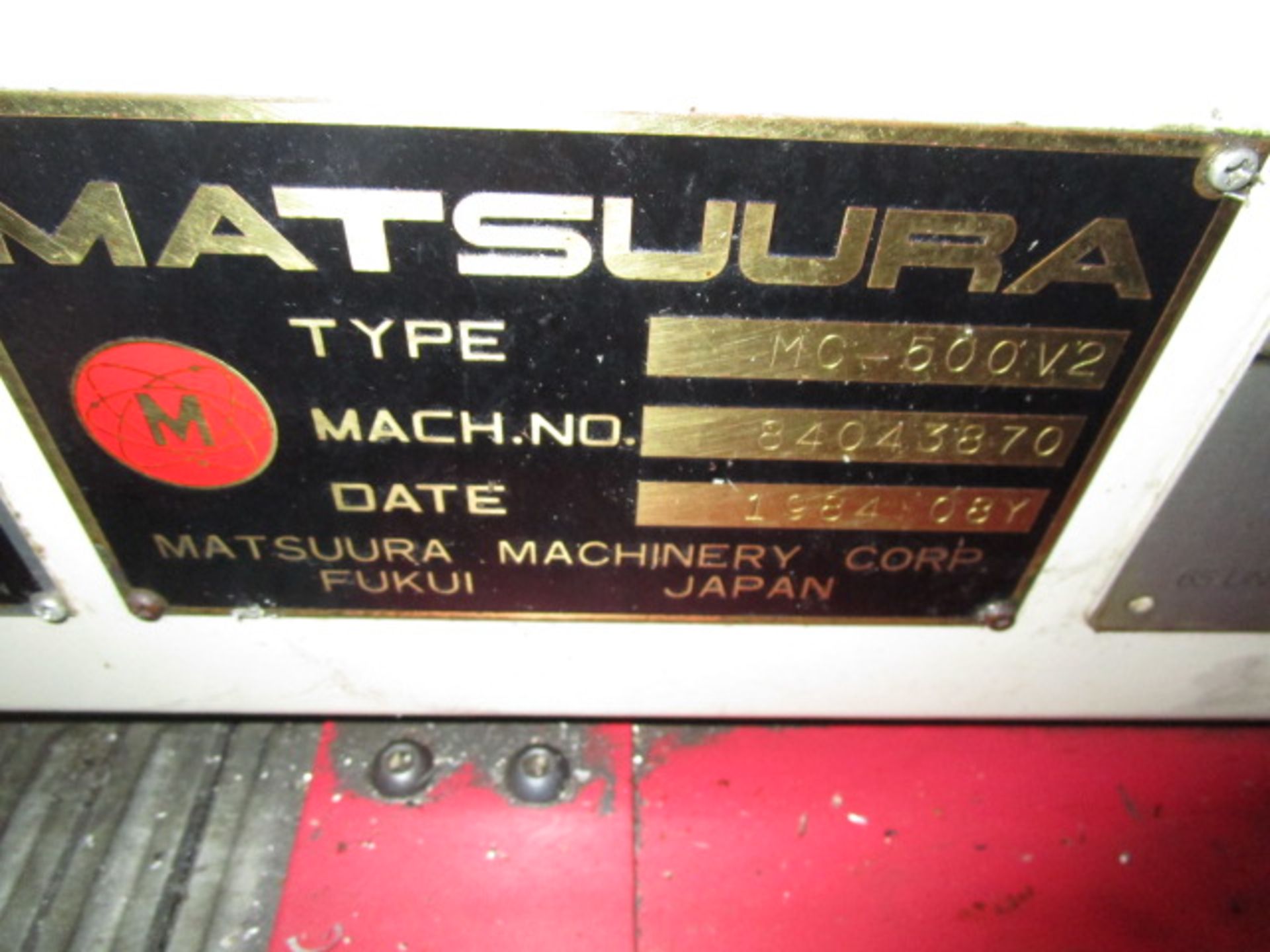 Matsuura MC-500V2 CNC Vertical Machining Center, MFG 1984 08 - Image 8 of 16