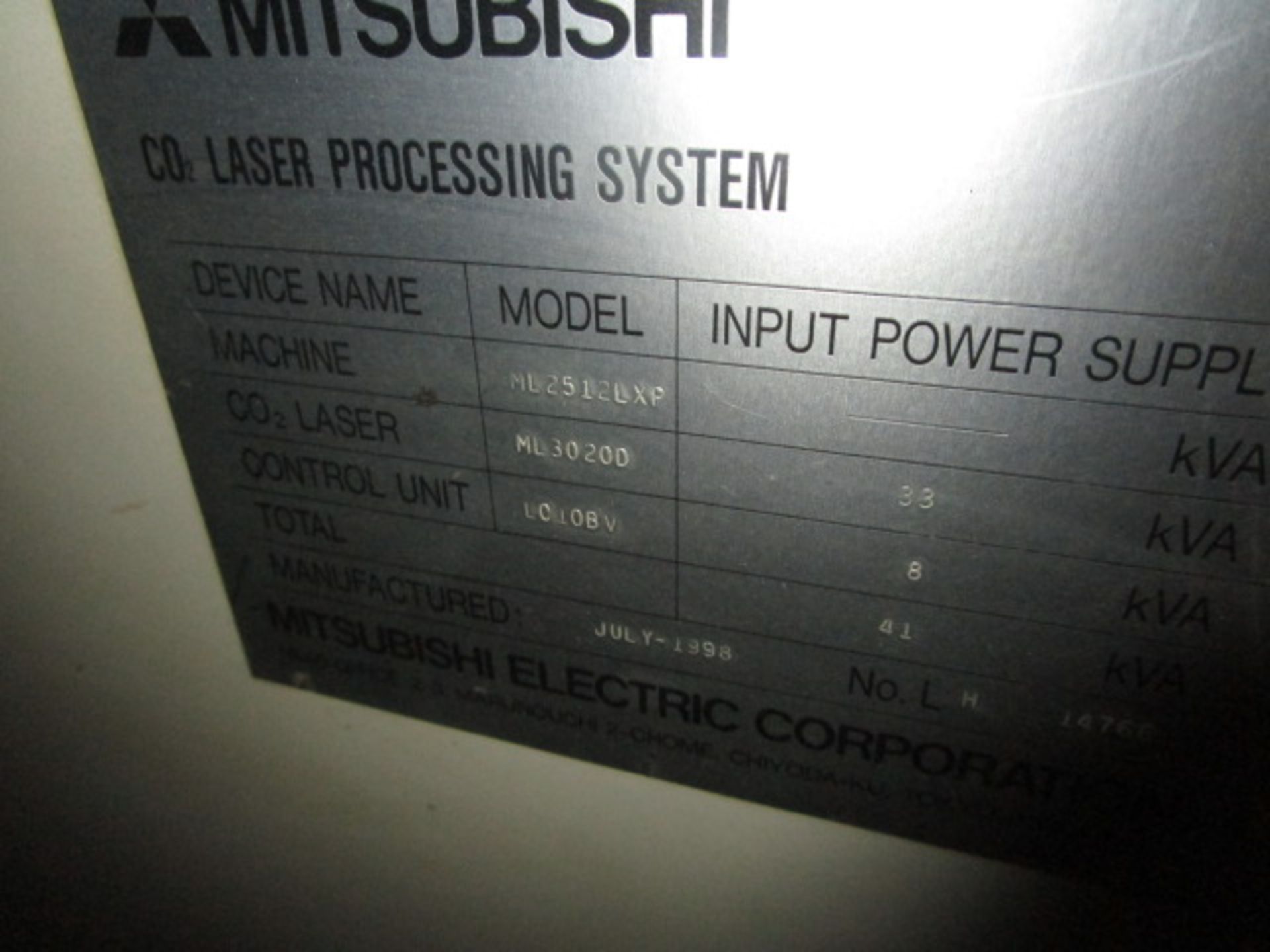 Mitsubishi CO2 Laser Processing System, ML2512LXP 3020D Flying Optic CNC Laser Cutting System, MFG - Image 19 of 32