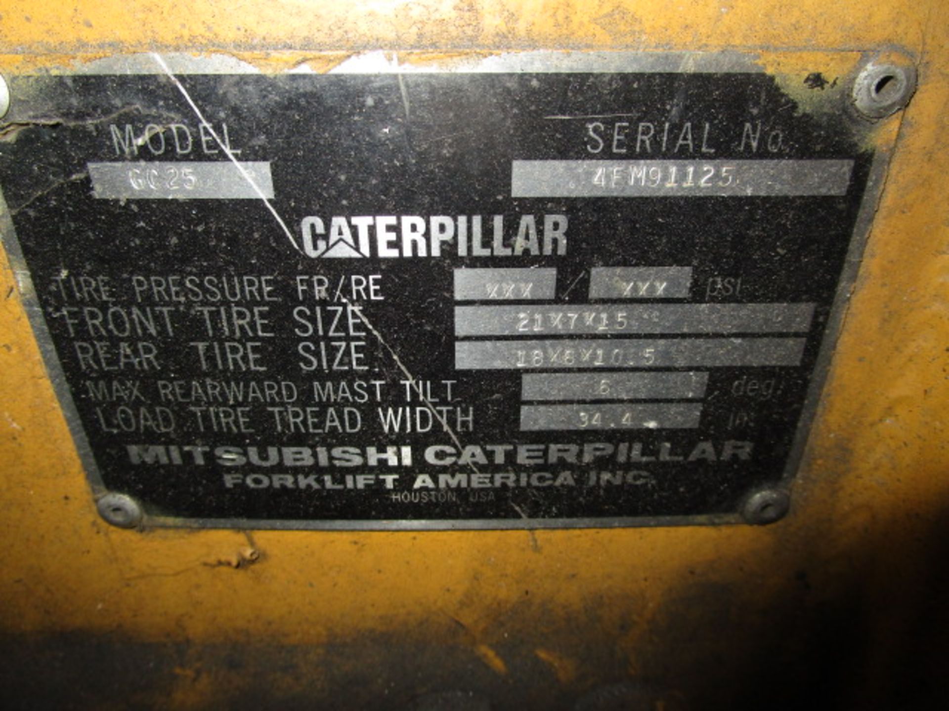 Caterpillar Fork Lift, Model GC25 100235, Doesn't Start - Image 11 of 12