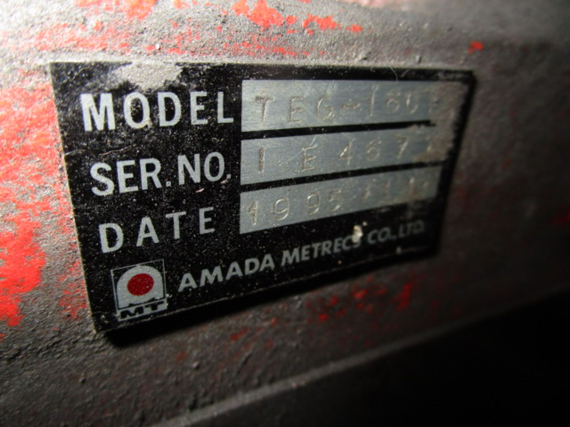 Amada Metrics Die Grinder, Model TEG-160ES, MFG 1995-1-1 - Image 4 of 10