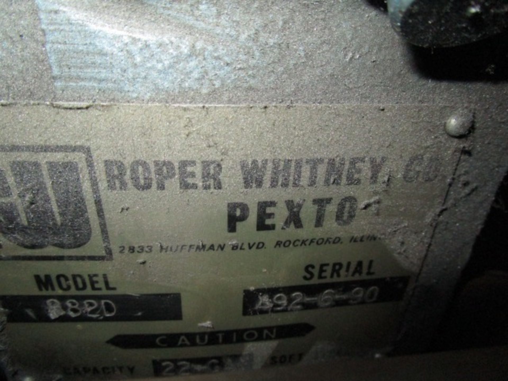 Roper Whitney Pexto D Slip Roller, Model 382D - Image 5 of 5