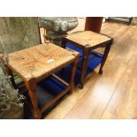 x2 wicker stools