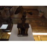 Victorian bronze Ormalu watch stand with bronze bust of William IV with thermostat