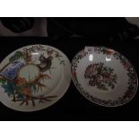 Royal Worcester squirrel plate and early 19thC shallow bowl